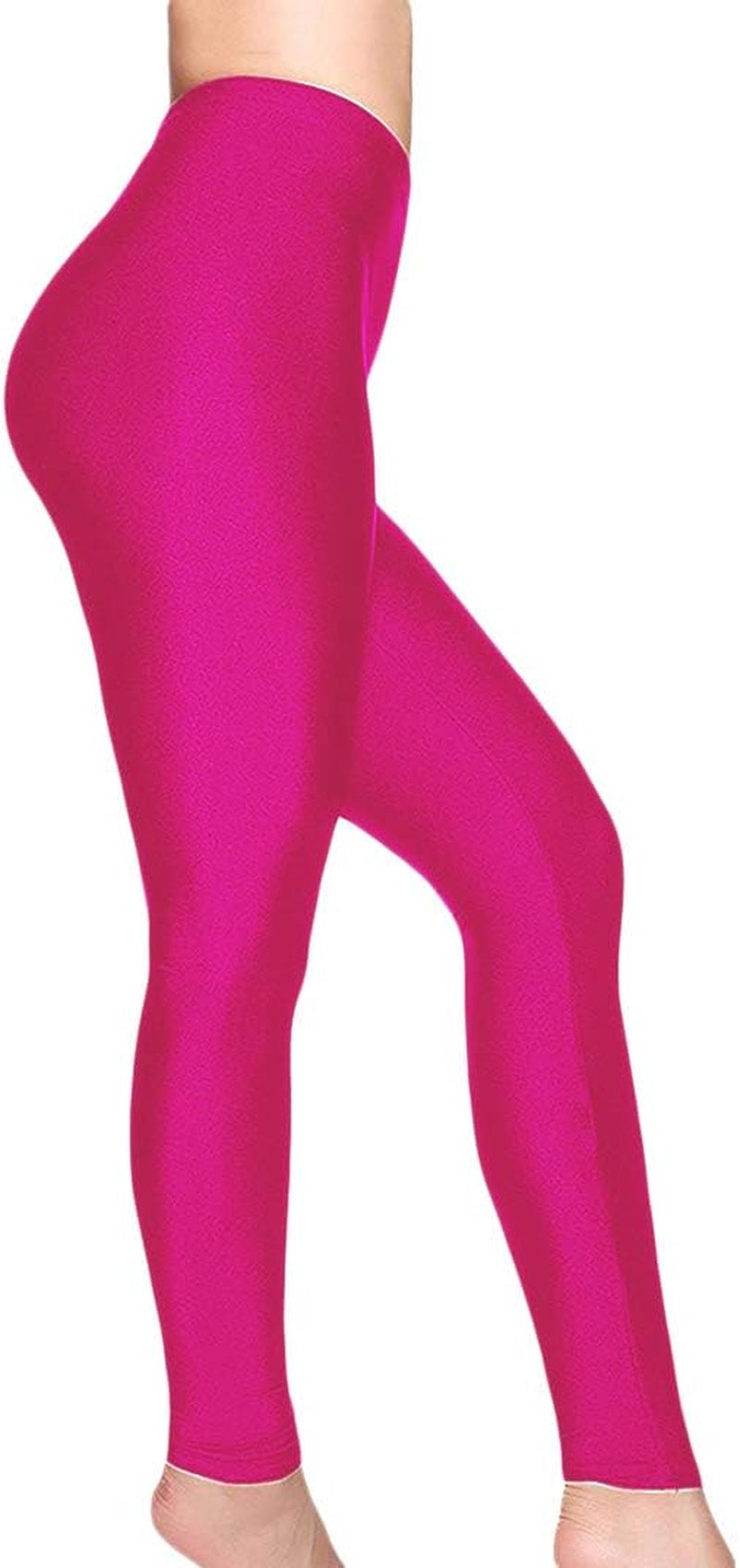 Women's Stretch Shiny Mid-Waist Sports Leggings