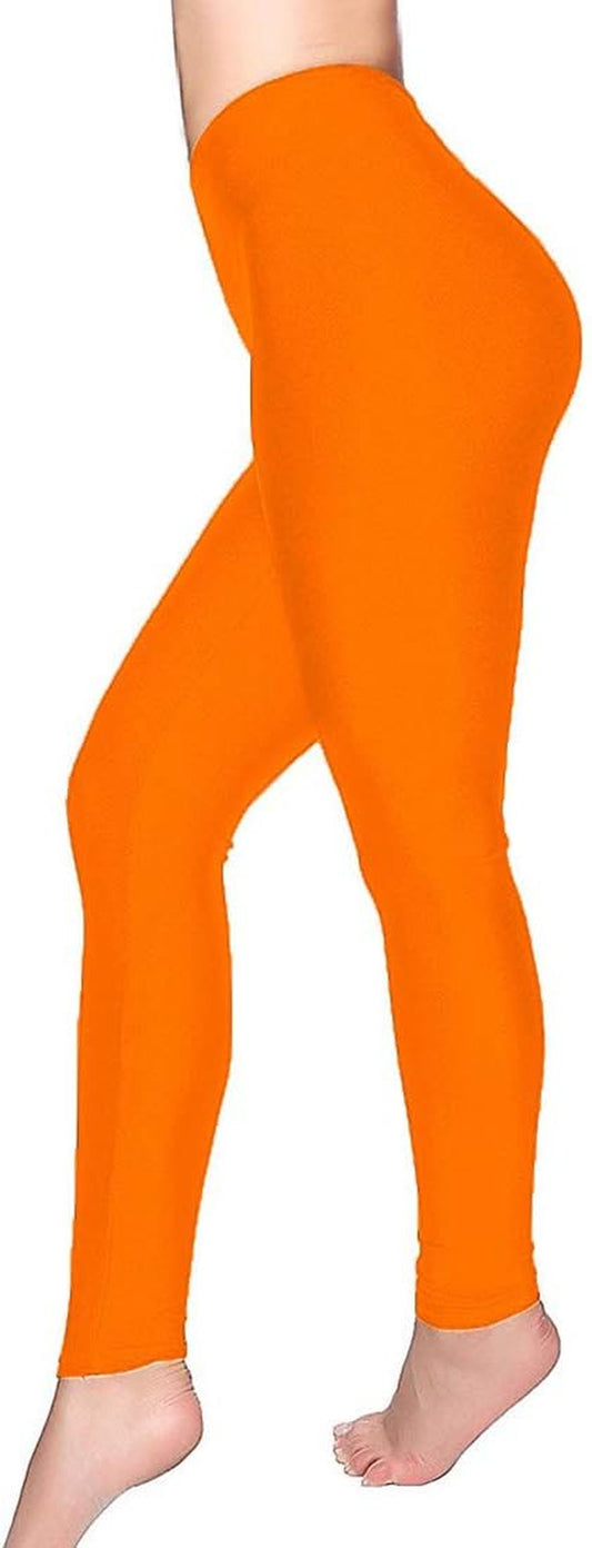 Women's Mid-Waist Shiny Stretch Sports Leggings